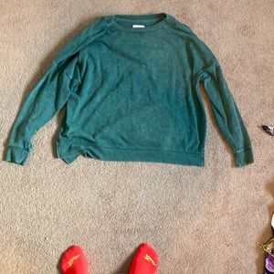 Green crew neck